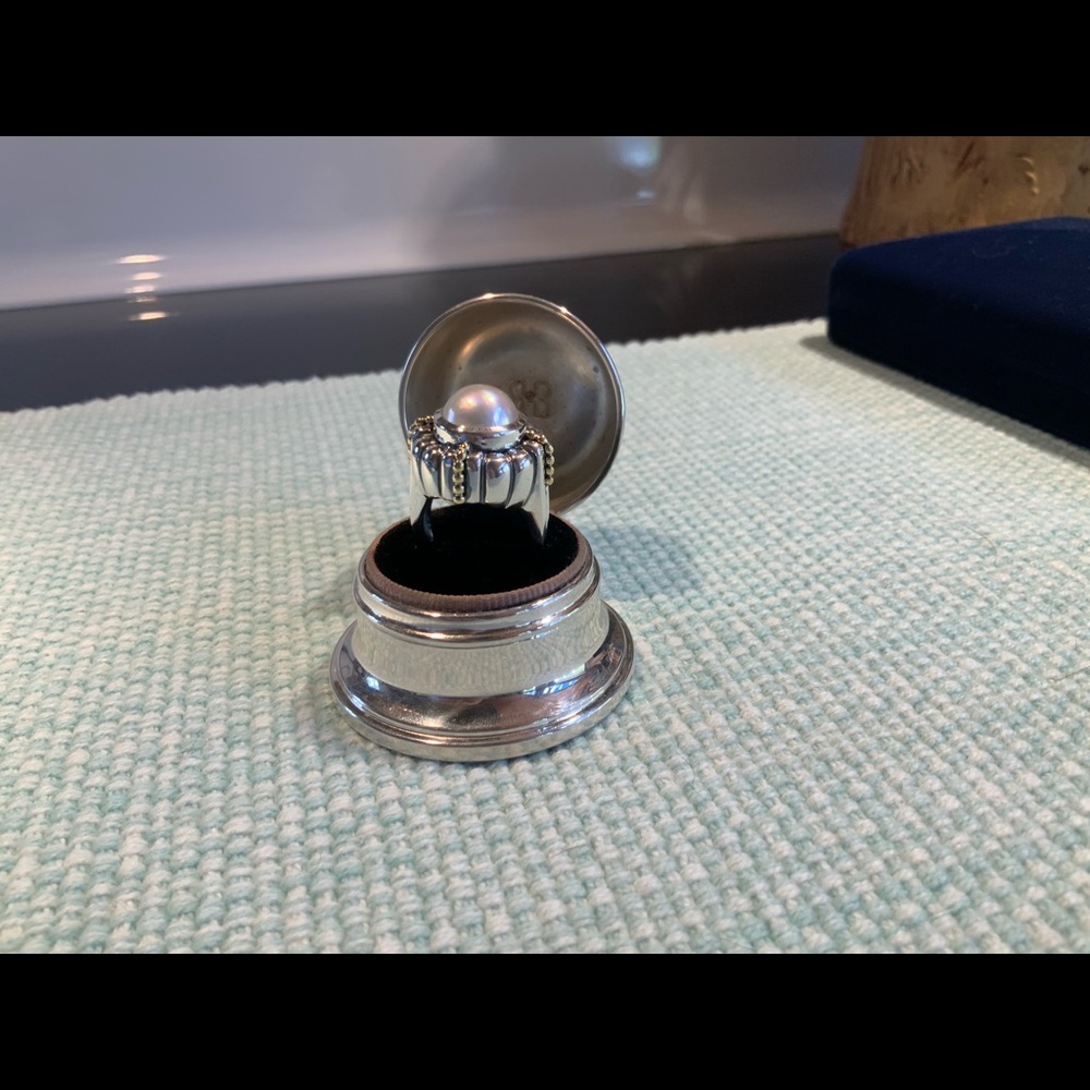Beautiful and rare,Lagos vintage caviar pearl ring - Picture 2 of 6